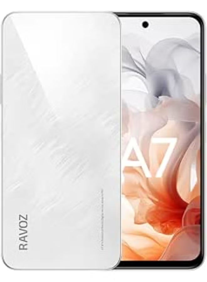 Ravoz A7 No Camera No GPS, 12GB RAM (4GB + 8GB Expandable), 128GB ROM | NFC | White (UAE Version) - Image 1