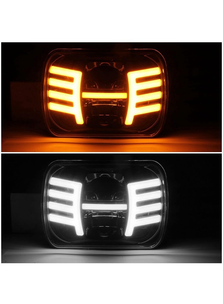 MR.SMART Mr Smart LED Headlights, 17.8 cm Square, 4-in-1 Function, CREE Chips, High/Low Beam with DRL and Turn Signal, 2-Pack  - Image 2