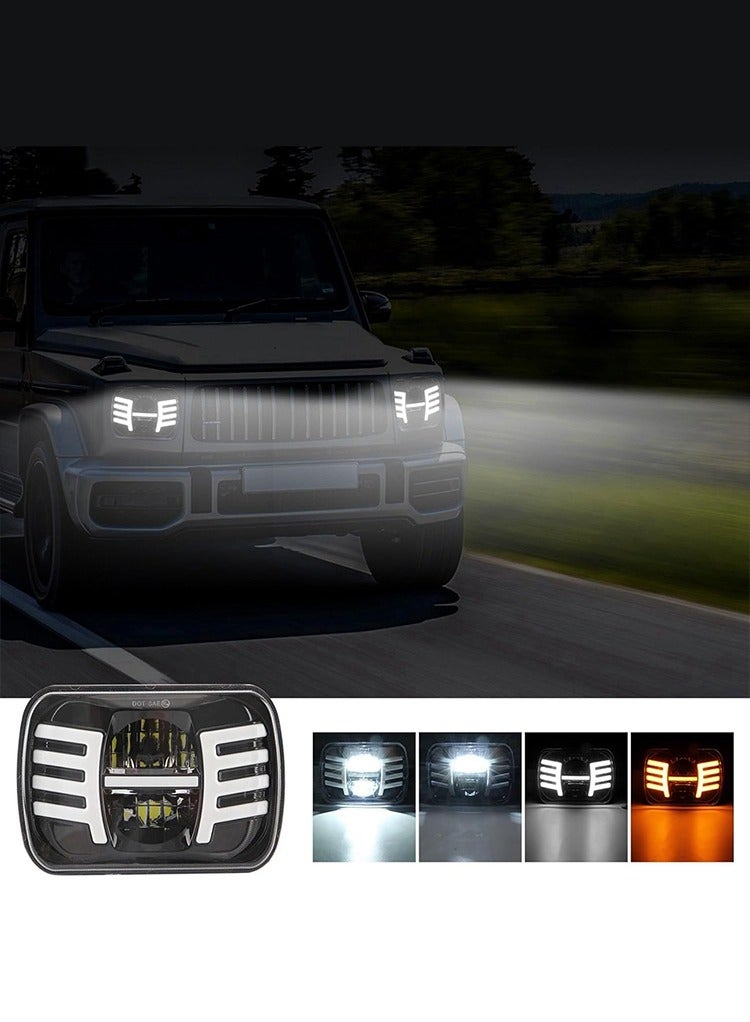 MR.SMART Mr Smart LED Headlights, 17.8 cm Square, 4-in-1 Function, CREE Chips, High/Low Beam with DRL and Turn Signal, 2-Pack  - Image 5