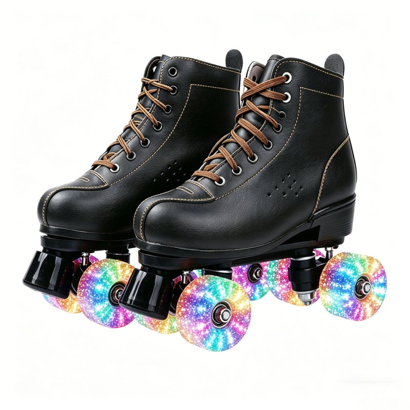 Skates for Adults, Double-Row Roller Skates, Adult Four-Wheel Skates, Children''s Full Set, Beginner''s Roller Skates for Men and Women - Image 1