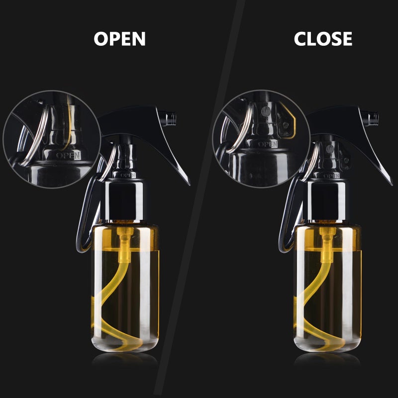 TANSHINE Small Spray Bottle 50ml, Travel Size Mini Fine Mist Water Spray Bottles, Portable Hand Sanitiser Alcohol Spray Bottle, Plastic Refillable Empty Face Mister Spray Bottles with Clip, 5pcs - Image 4