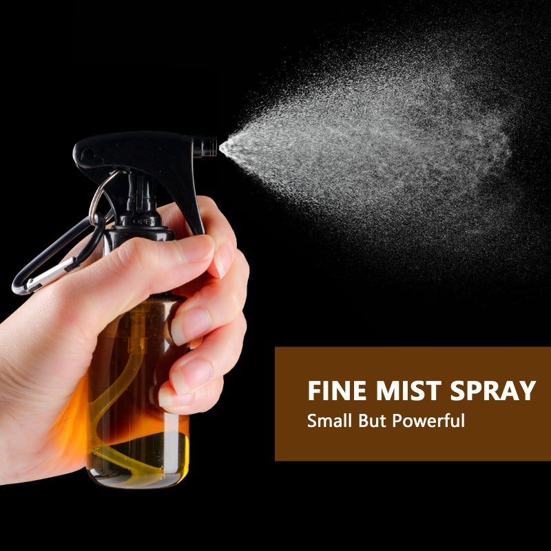TANSHINE Small Spray Bottle 50ml, Travel Size Mini Fine Mist Water Spray Bottles, Portable Hand Sanitiser Alcohol Spray Bottle, Plastic Refillable Empty Face Mister Spray Bottles with Clip, 5pcs - Image 5