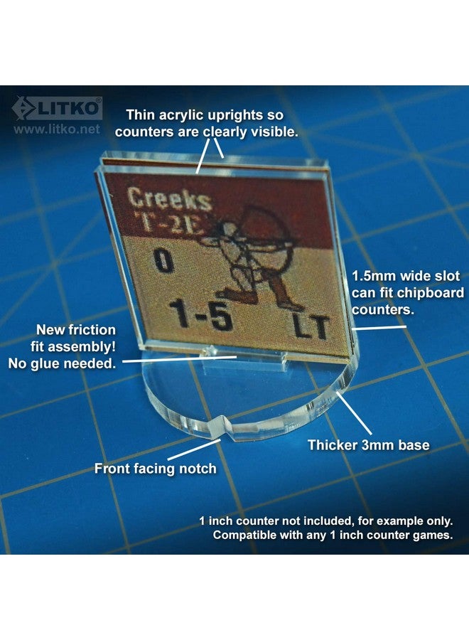 LITKO 1-inch Wargame Counter Stands, Clear (10) - Image 4