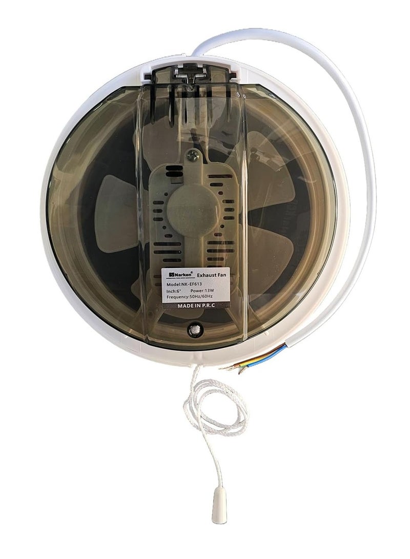 Narken Exhaust Fan 6 Inches for window of the kitchen or bathroom office Power 13W Speed 1900r min Air Volume 200m³ h full copper motor. - Image 2