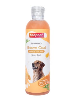 beaphar Beaphar Brown Coat Dog Shampoo with Honey and Aloe Vera | Soft & Glossy Coat | Made Safe for Labrador, Golden Retriever, Shih Tzu | All Natural | Herbal Shampoo for Dogs- 250 ml  - Image 1