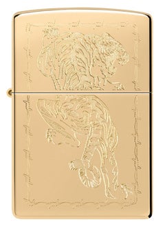 Zippo Ae400066 254B Tiger Design High Polish Brass Windproof Lighter  - Image 2