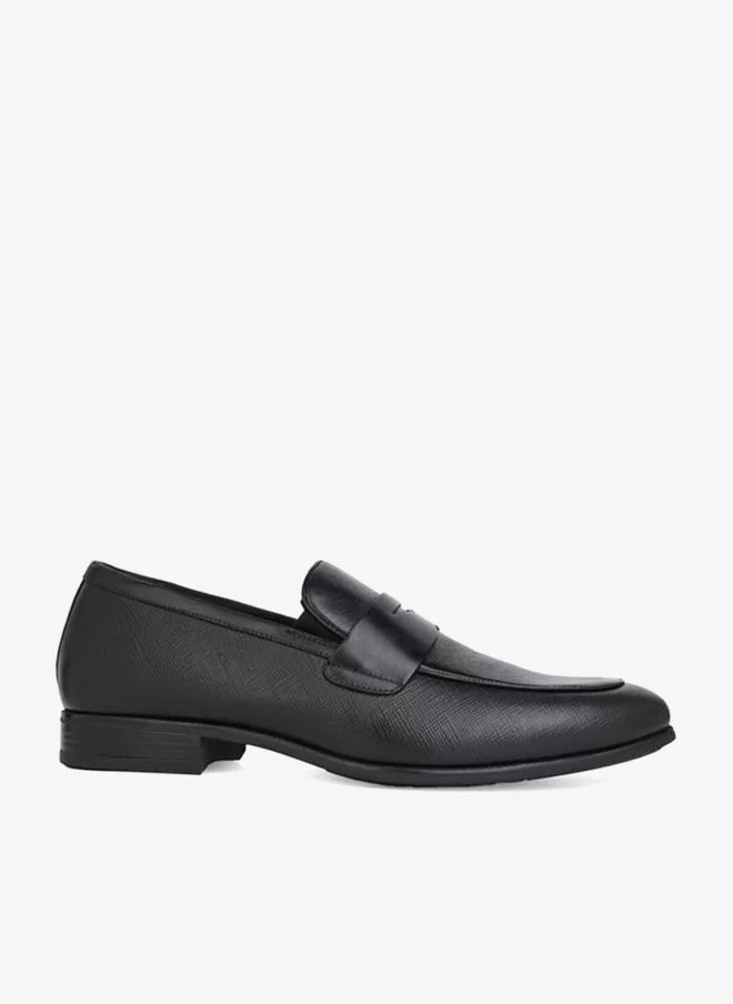 DUCHINI Men Textured Leather Loafers