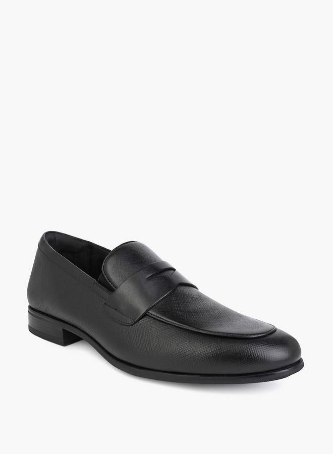 DUCHINI Men Textured Leather Loafers - Image 2