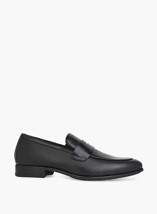 DUCHINI Men Textured Leather Loafers - Image 3