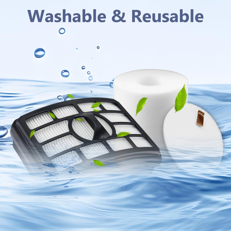 Funmit Vacuum Filter Replacement for Shark Rotator Pro Lift-Away NV500, NV501, NV502, NV503, NV505, NV510, NV520, NV552, UV560, Part # XFF500 & XHF500 (2 Post Filters + 4 Foam & Felt Filters) - Image 3