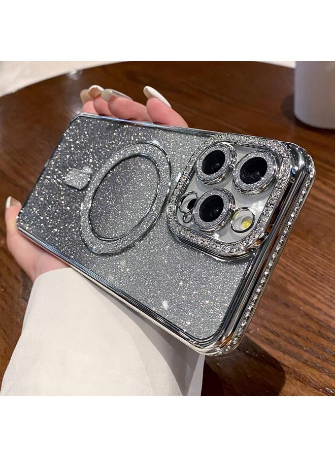 S-TOP Case For iPhone 14 Pro Diamond Gradient Glitter Plated MagSafe Phone Case - Image 1