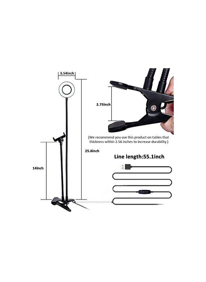 erorex Webcam Light Stand for Live Stream, Selfie Ring Light with Webcam Mount C925e, C922x, C930e,C922,C930,C920,C615,Brio 4K - Image 4