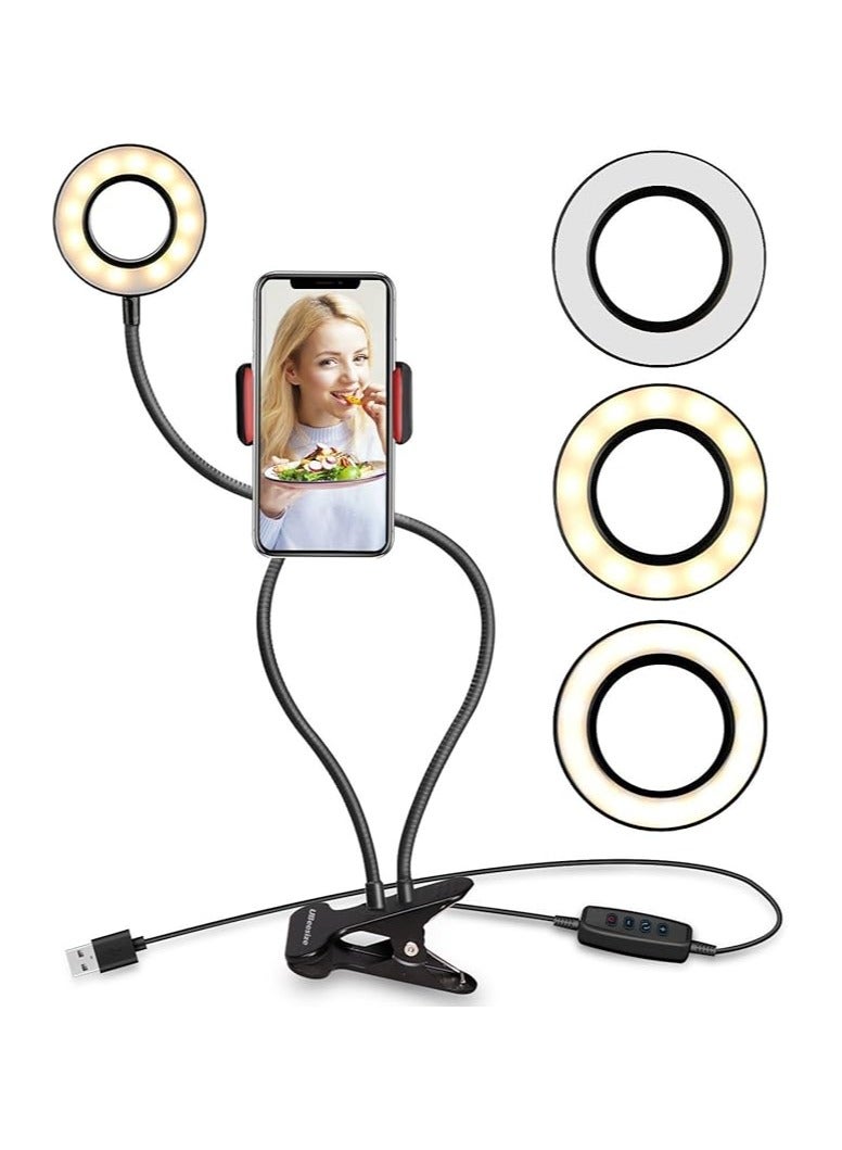 erorex Webcam Light Stand for Live Stream, Selfie Ring Light with Webcam Mount C925e, C922x, C930e,C922,C930,C920,C615,Brio 4K - Image 3