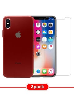 HICOOL iPhone X Case/ iPhone XS Case 2Pack Shockproof Hard PC Electroplated Ultra Thin Back Cover with Screen Protector Tempered Glass 5.8 inch  - Image 2