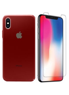 HICOOL iPhone X Case/ iPhone XS Case 2Pack Shockproof Hard PC Electroplated Ultra Thin Back Cover with Screen Protector Tempered Glass 5.8 inch  - Image 1