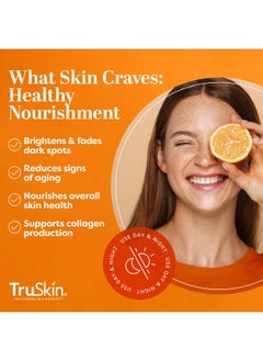 TruSkin Naturals TruSkin Vitamin C Serum - Anti Aging Facial Serum with Vitamin C, Hyaluronic Acid, Vitamin E & More - Brightening Serum for Dark Spots, Even Skin Tone, Eye Area, Fine Lines & Wrinkles, 1 Fl Oz  - Image 4