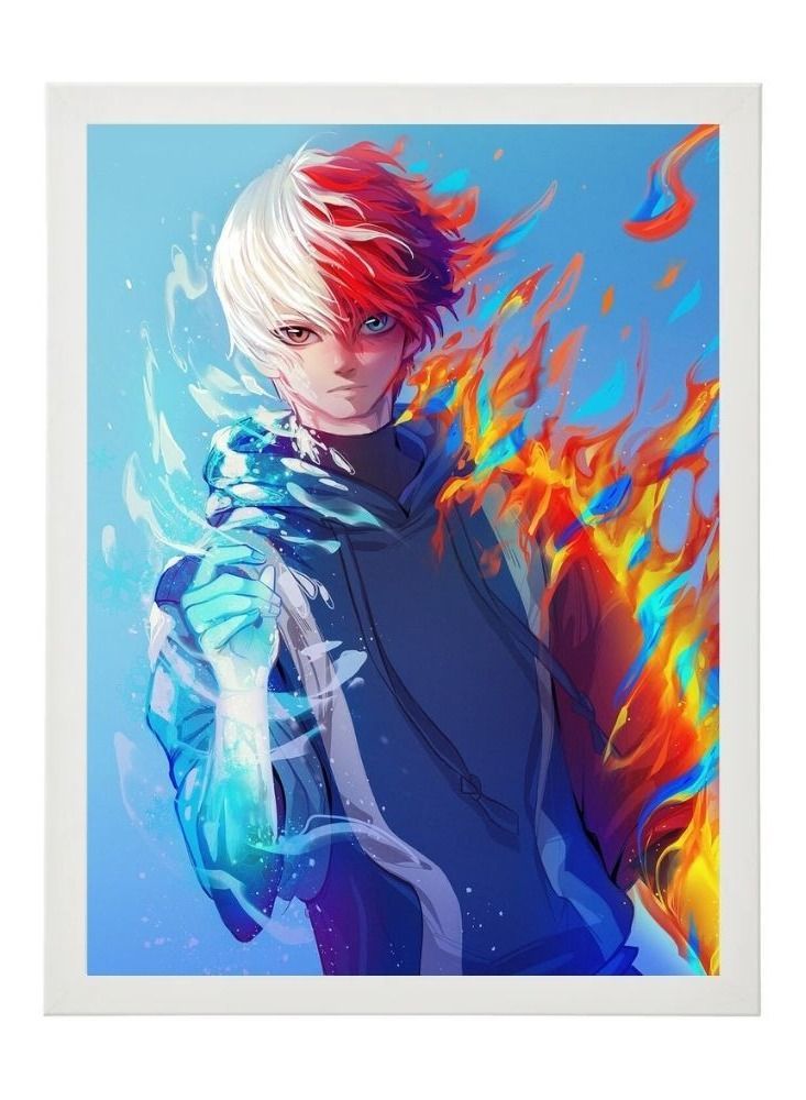 RKN Digital Wall Art Poster Frame My Hero Academia Todoroki  21X30 Cm - Image 2