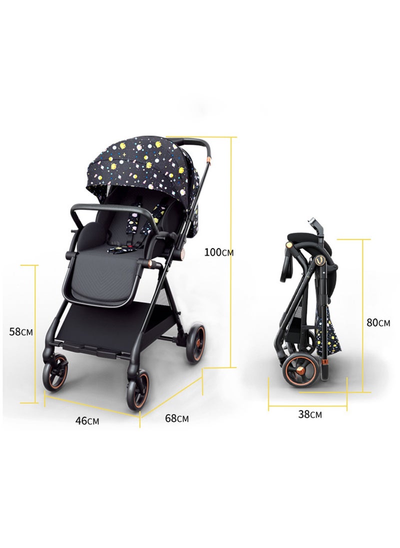 LIMOS Baby Stroller with Tray Portable Lightweight and Foldable Two way Sitting  - Image 3