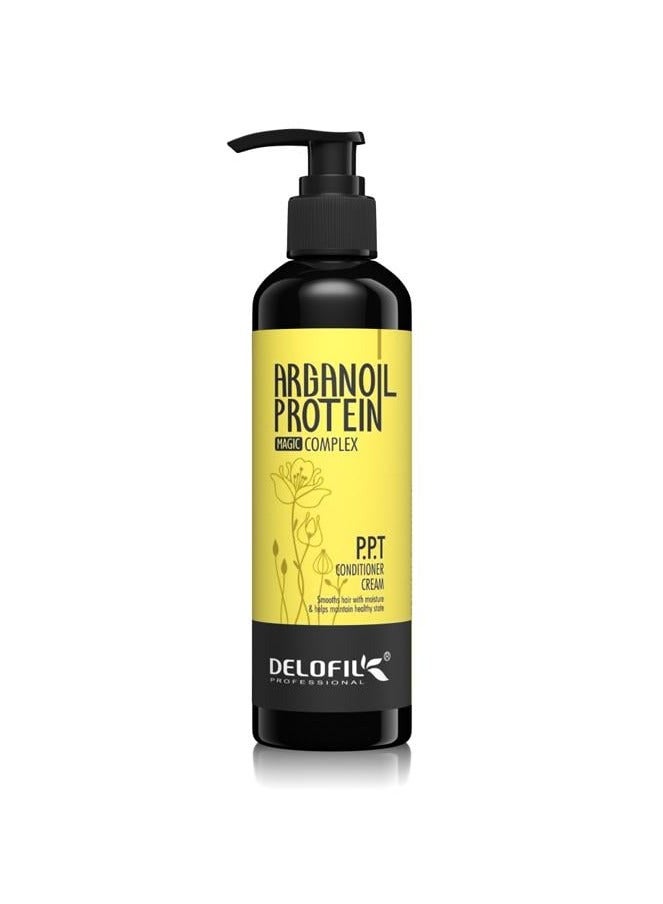 DELOFIL Professional - Argan Oil PPT Daily Hair Cream with Collagen & Keratin, Nourishing & Anti-Frizz - 260ml. - Image 1