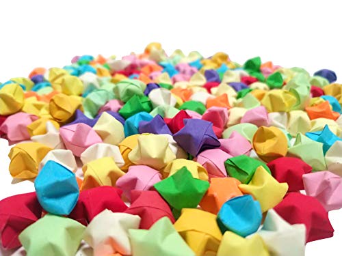 Kingsnow Rainbow Origami Lucky Paper Stars- 200pcs Bright Color Origami Dream Stars/Handmade Wishing Star/Party Wedding Supply/Home Decor/Embellishment - Image 1