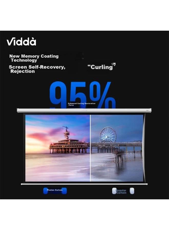 Vidda 100-inch Photon Electric Projection Screen, Professional Three-color Laser Projection Compatible, Electric Remote Control, Anti-rolling Edge, More Durable, Compatible With Hisense C2 Series/m2 Pro - Image 2