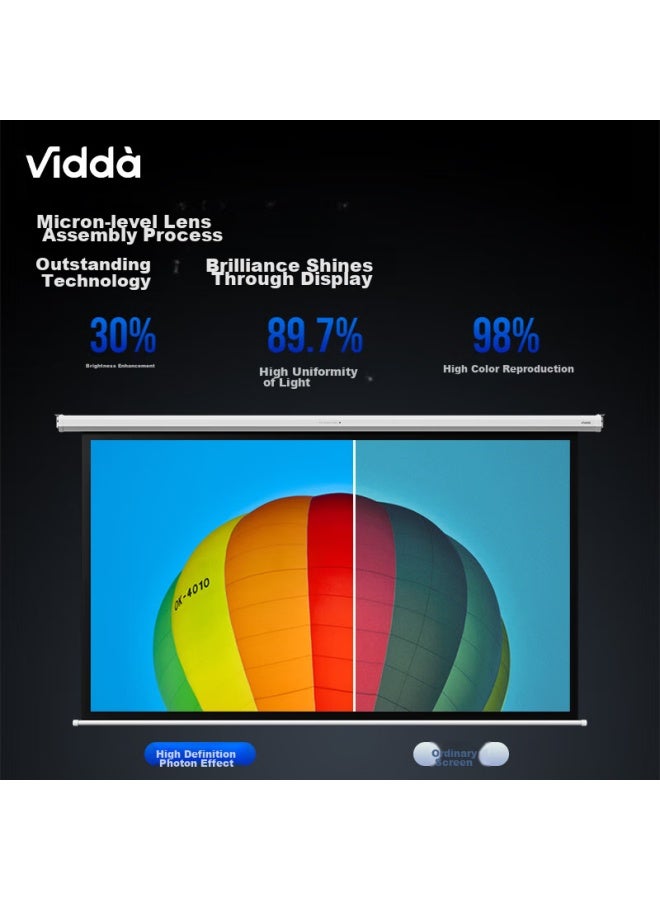 Vidda 100-inch Photon Electric Projection Screen, Professional Three-color Laser Projection Compatible, Electric Remote Control, Anti-rolling Edge, More Durable, Compatible With Hisense C2 Series/m2 Pro - Image 3