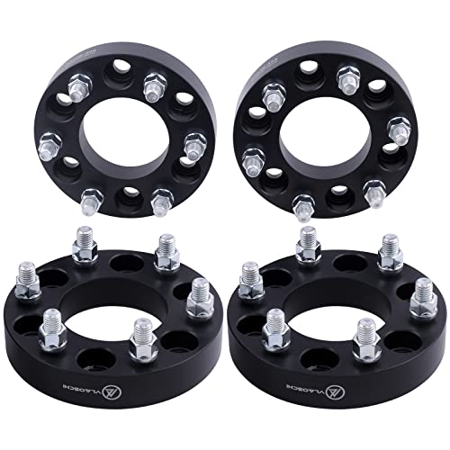 VLAOSCHI Black Forged 6x4.5 to 6x5.5 Wheel Adapters 1.25 Inch with 1/2" Studs Compatible with Dodge 6 Lug 6x114.3 to 6x139.7 for 1991-2004 Dakota | 1998-2003 Durango | 1993-2010 Viper - Pack of 4 - Image 1
