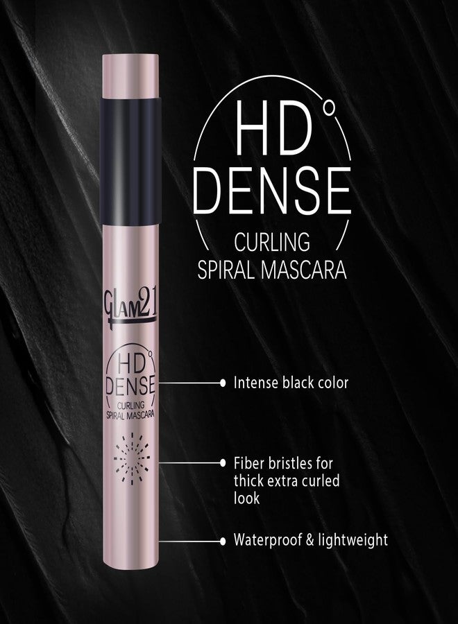 Glam 21 Glam21 HD Dense Eyeliner, 6ml & Mascara, 10ml Combo | Shiny Finish Eyeliner | Waterproof Mascara with Petite Brush | Smudge-Proof, Volumizing, Eye Makeup Duo | Up to 16hrs | Combo Pack Of 2 - Image 2