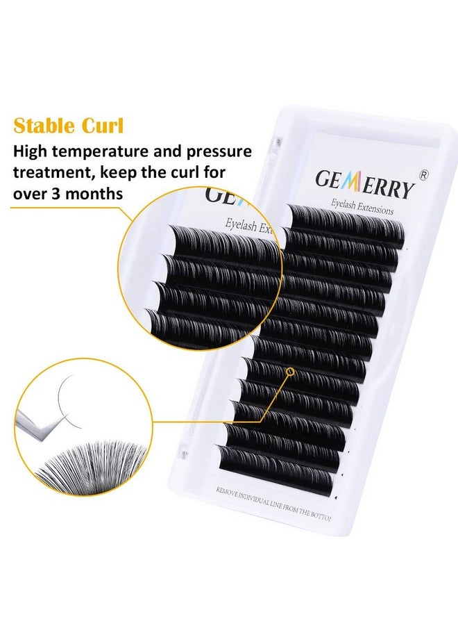 GEMERRY - 14Mm Individual Lash Extensions Classic Lash Trays 0.07 Thickness D Curl Eyelash Extensions Supplies Single Size By Gemerry (0.07D Curl14Mm) - Image 1