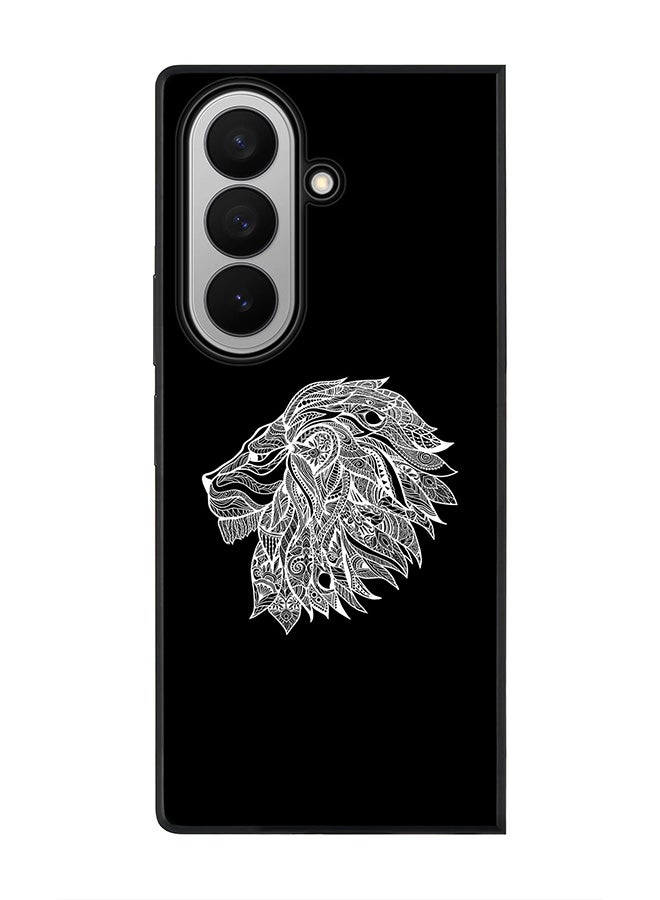 Stylizedd For Samsung Galaxy Z Fold7 Case,Slim fit Camera Protection, Shockproof Thin Phone cover  - Lion Abstract