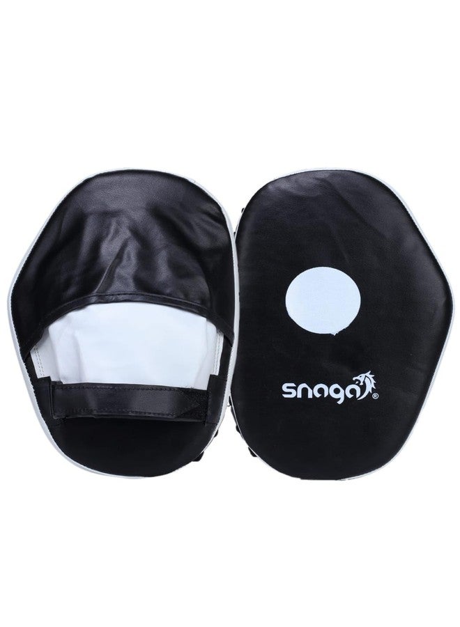 Snaga Straight Focus Pads for Boxing, Kickboxing, MMA, Karate - Punch Mitts Target Pads, PU Leather Boxing Pads for Striking, 1 Pair (Black) - Image 2