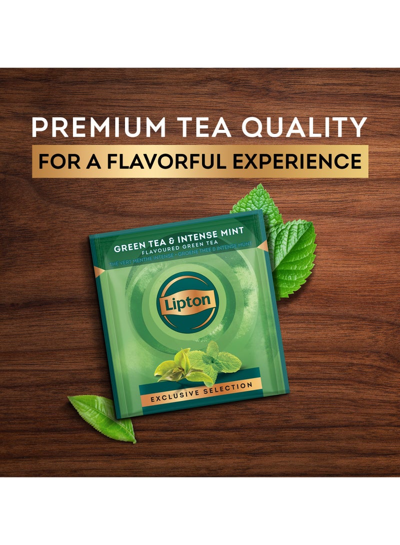 Lipton شاي ليبتون الأخضر والنعناع المكثف - مجموعة مختارة حصرية، 25 كيس شاي هرمى - Image 4