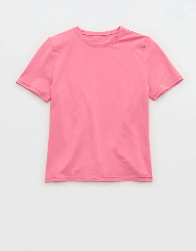 Aerie  Aerie SMOOTHEZ Cotton Blend Short Sleeve Crew T-Shirt for Women | Best Price UAE