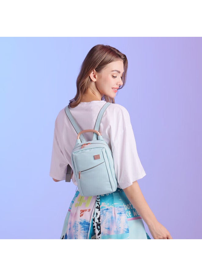 Lexon Backpack For Women, Versatile, Fashionable, Casual, Collegiate Style, Travel Commute, Simple Mini Schoolbag, Light Blue, Gift For Girlfriend - Image 3