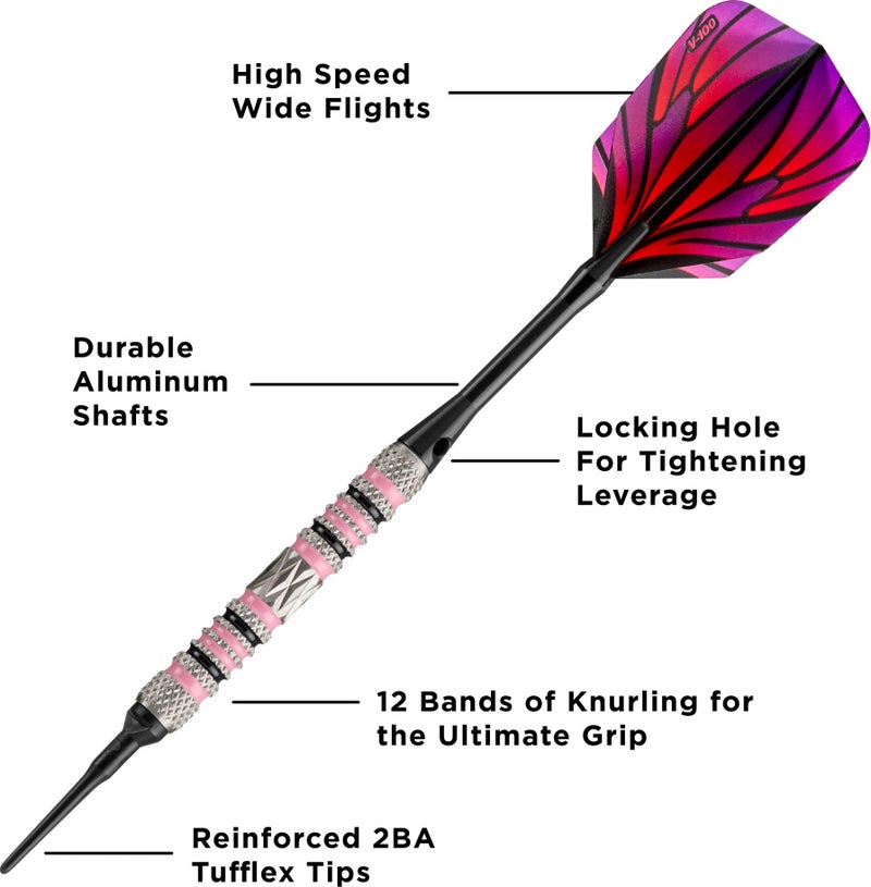 Viper Wings 80% Tungsten Soft Tip Darts with Storage/Travel Case, 16 Grams - Image 3