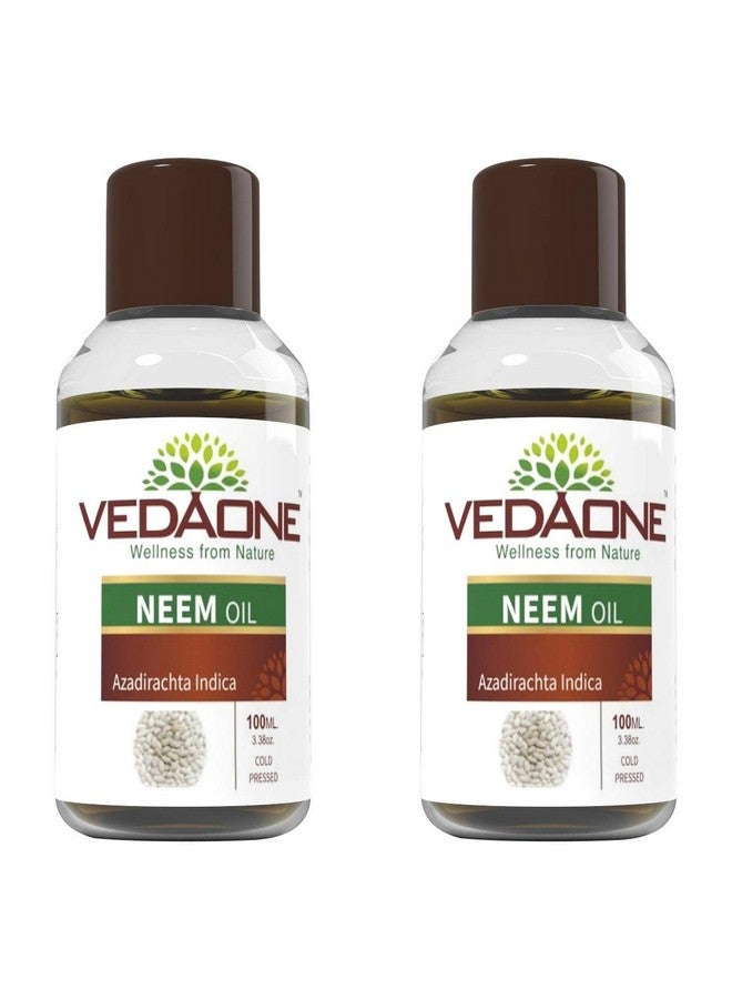 VEDAONE Natural Undiluted Neem Oil Obtained through Cold Pressing Method, 100ml (Pack of 2) - Image 1