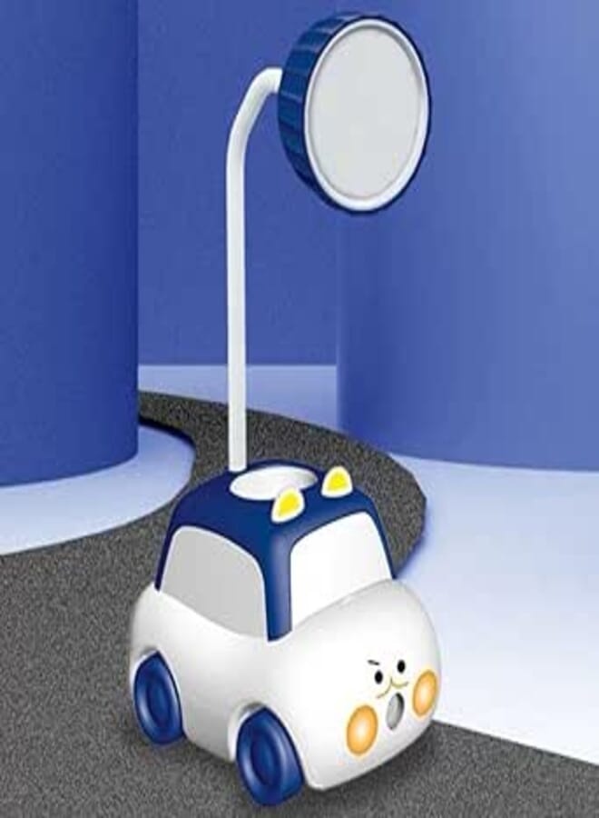 Kids Car Desk Lamp, LED Reading Light, Cute Design (Blue)