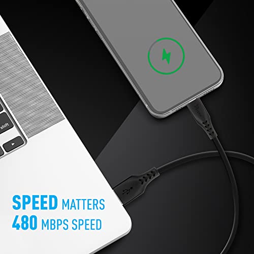 SYSKA CCMP01 1.2 m Micro USB Cable (Compatible with Mobile, Tablet, Elegant Black) - Image 3