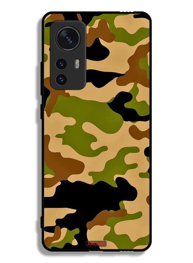 Tolwak Xiaomi 12 Protective Case Cover Camouflage Abstract Digital Pattern - Image 2