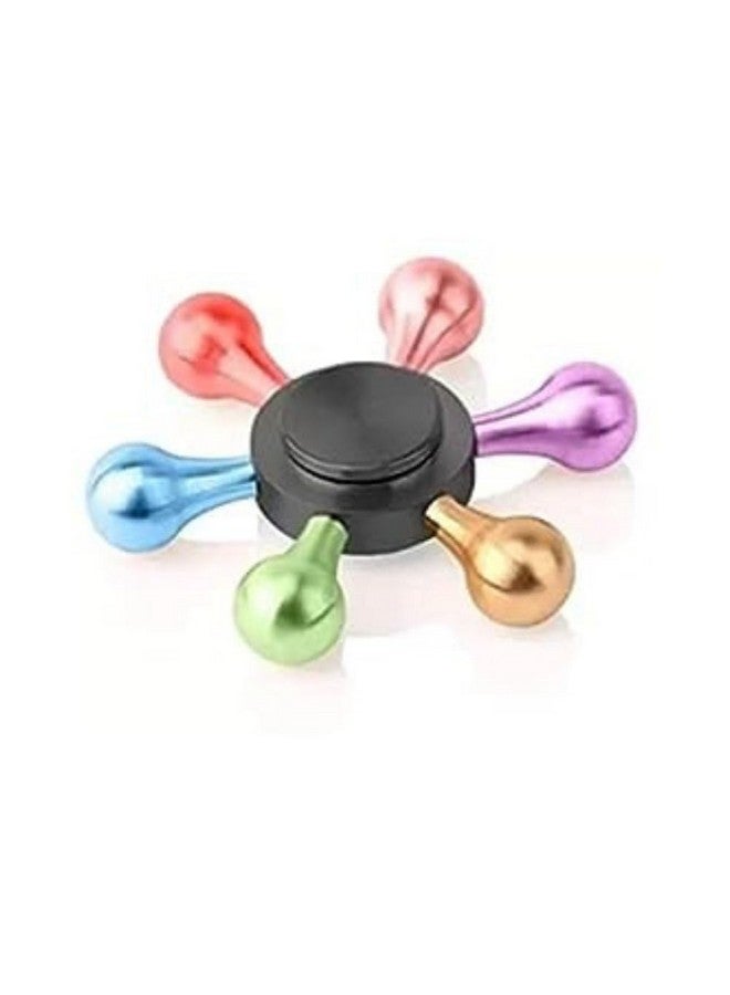 بريمسونس لعبة مكتب Premsons® Hand Spinner - لعبة تخفيف التوتر الحسي عالية السرعة بتدوير الأصابع بسلاسة للأطفال والكبار - هدية لحفلات أعياد الميلاد - معدنية - أجنحة سوداء + متعددة الألوان - Image 1