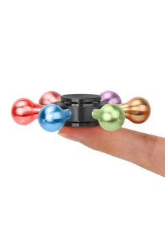 Premsons Premsons® Hand Spinner Desk Toy - High Speed Smooth Finger Spin Sensory Fidget Stress Relief Game Play for Kids & Adults - Birthday Party Gift - Metal - Black + Multicolour Wings  - Image 2