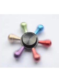Premsons Premsons® Hand Spinner Desk Toy - High Speed Smooth Finger Spin Sensory Fidget Stress Relief Game Play for Kids & Adults - Birthday Party Gift - Metal - Black + Multicolour Wings  - Image 4