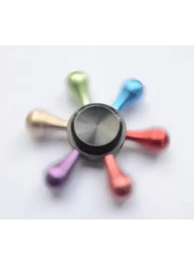 بريمسونس لعبة مكتب Premsons® Hand Spinner - لعبة تخفيف التوتر الحسي عالية السرعة بتدوير الأصابع بسلاسة للأطفال والكبار - هدية لحفلات أعياد الميلاد - معدنية - أجنحة سوداء + متعددة الألوان - Image 4