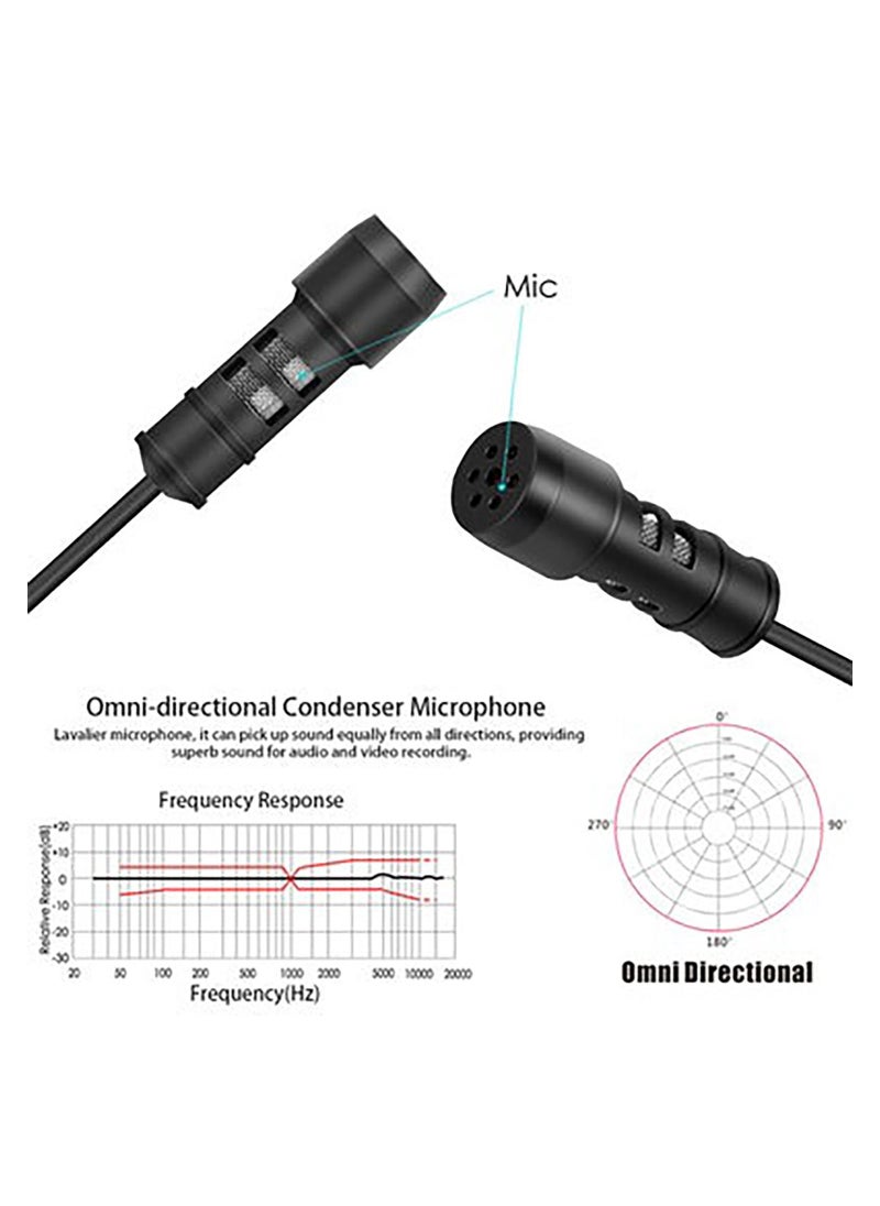 Y&D Lavalier Lapel Clip-on Microphone V3565_P Black  - Image 5