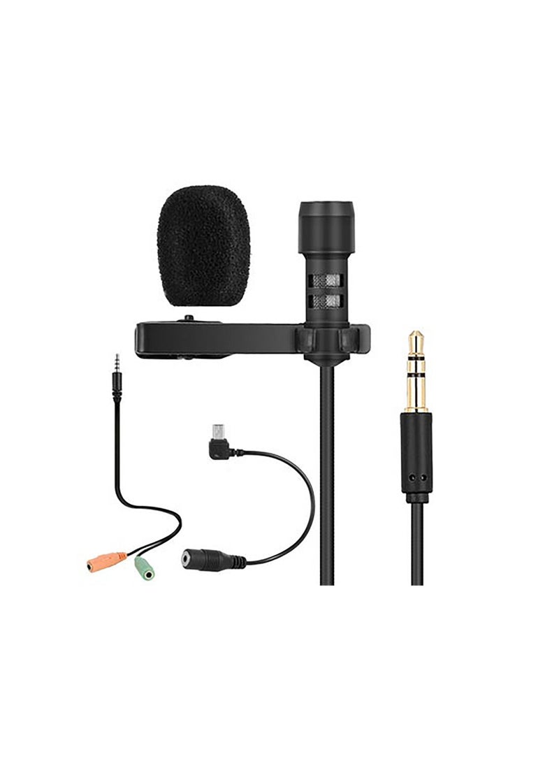 Y&D Lavalier Lapel Clip-on Microphone V3565_P Black  - Image 1