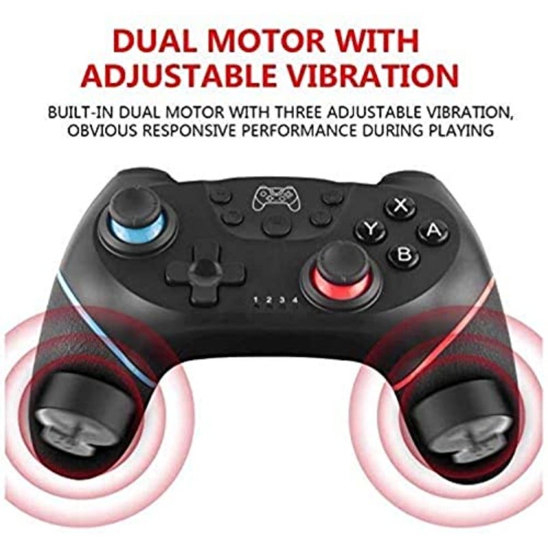 Enjoyall Wireless Controller Compatible for Nintendo Switch Bluetooth Wireless Pro Controller Compatible for Nintendo Switch Remote Controller Gamepad with Adjustable Turbo Dual Shock Gyro Axis - Image 4