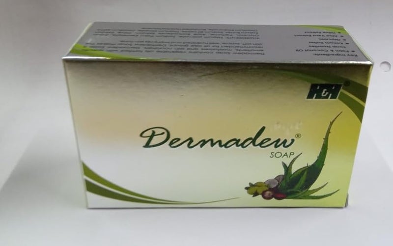 Dermadew SOAP vegetable oils fortified with specific emollients moisturizers and skin nourishes 300g - Image 1