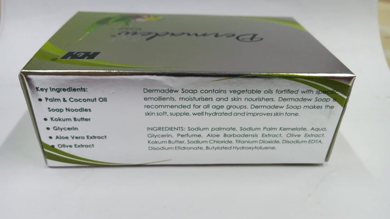 Dermadew SOAP vegetable oils fortified with specific emollients moisturizers and skin nourishes 300g - Image 3