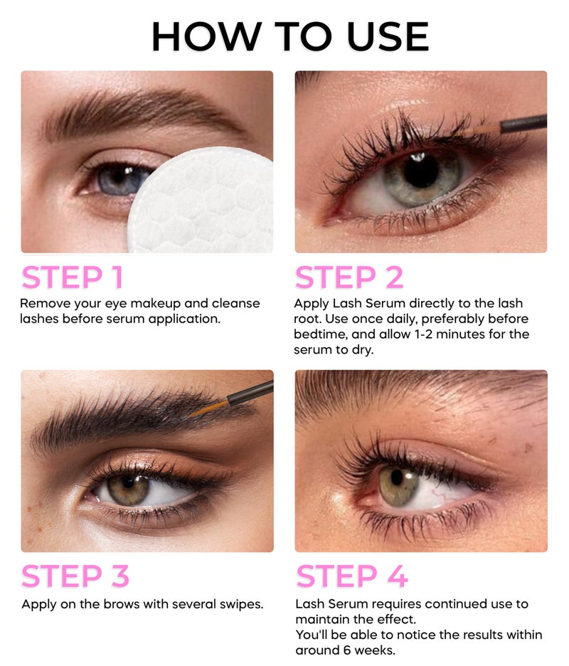 STACY LASH Lash Shampoo 50ml+ Eyelash Growth Serum Eye Makeup Remover + Lash Serum for Eyelash Growth and Thickness/Lash Cleaning Kit of Lash Cleanser + Brush & Eyelash Serum to Grow Lashes - Image 4