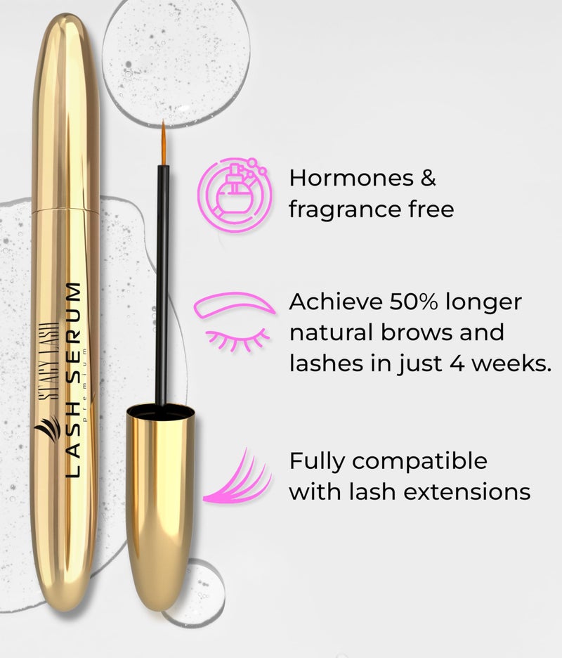 STACY LASH Lash Shampoo 50ml+ Eyelash Growth Serum Eye Makeup Remover + Lash Serum for Eyelash Growth and Thickness/Lash Cleaning Kit of Lash Cleanser + Brush & Eyelash Serum to Grow Lashes - Image 2